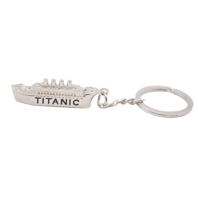 China Promotion Customized TITANIUM LOGO Mini Metal Boat Key Chain for sale