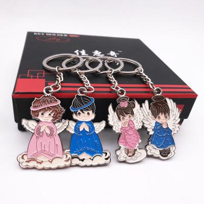 China Promotion Angel Boy Cartoon Custom Keychain for Promotional Metal Zinc Alloy Imprint, Screen Laser Engraving or Printing Vorious for sale