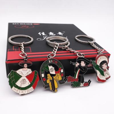 China Promotion Enamel Key Chain New Design Mexico Enamel Key Chain for sale