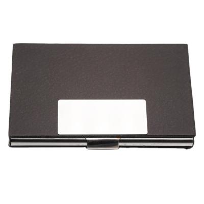 China Wholesale Custom Metal Business Stainless Steel ENGLAND STYLE Square PU Leather Card Holder for sale