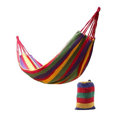 China Outdoor Furniture 100% Cotton Hammock Outdoor Canvas Swings High Quality Durable Portable Hammock for sale