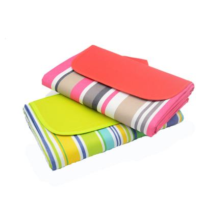 China Outdoor Camping Hiking Custom Made Outdoor Waterproof 600D Oxford Cloth Beach Mat Camping Picnic Moving Blanket for sale