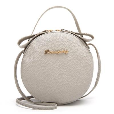 China Daily Used Round Shape Women Messenger Bag Female Cross - Body Bag PU Leather Handbag Female Shoulder Bag for sale