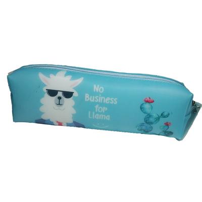 China Schools & Offices Creative Cute Pen Case Sets Zippered Pencil Pockets Large Capacity School Stationery Bag For Kids Print for sale