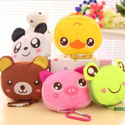 China Hot Sale Collapsible Collapsible Grocery Store Tote Storage Reusable Animal Shopping Amazon Cartoon Shopping Bag Eco Travel Handbags Bags for sale