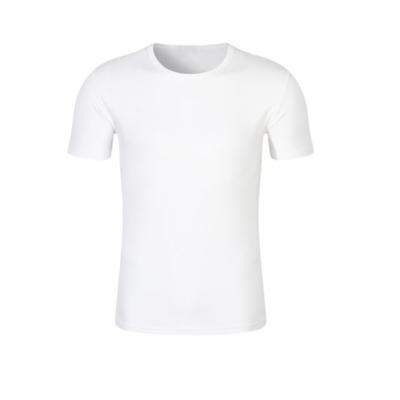 China Eco-Friendly 200 Polyester Gym O-Neck Modal Mens White Blank T-Shirt for sale