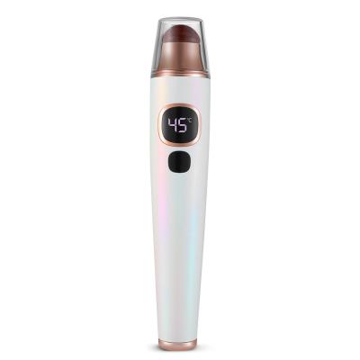 China 2021 Anti-puffiness Mini Wireless Electric pen bian stone massage eyes thermal beauty pen recovery eye pen for sale