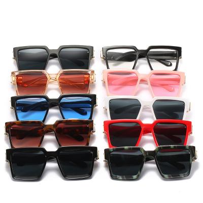 China Anti UV400 Sunglasses Men's Brand Square Frame Big Shading Oversized Vintage Recycling Sunglasses Men Women Sun Glasses Unisex for sale