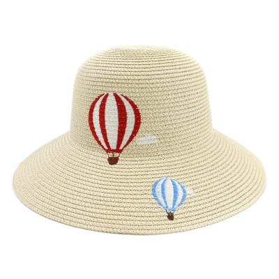 China Large Paper Straw Hat For Summer Beach Soft Brim Sun Protection Eco-Friendly Lady Beach Straw Hats Sun Hats Women for sale