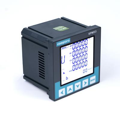 China Programmable CT VT 400Hz Power Factor Frequency Meter / 3 Phase Power Monitoring KPM53E for sale