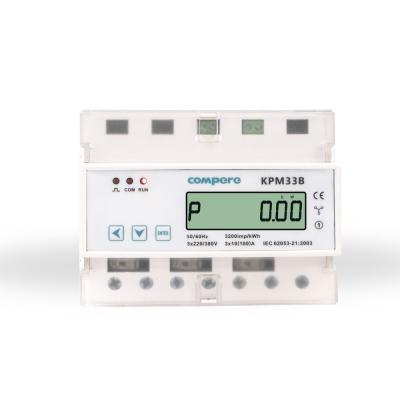 China Current Voltage KPM33 Power Watt Hour Measuring 3 Phase Electricity Smart Post Paid Meter DIN Rail KPM33B for sale