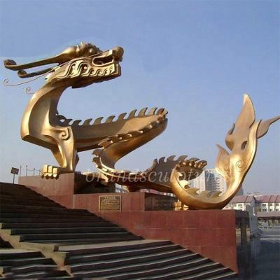 China Huge Sculpture Dragon Garden China Metal Statues for Landscape Decoration for sale