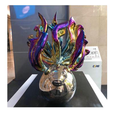 China China Large Plating Multicolor Stainless Steel Sculpture Decor For Residence for sale