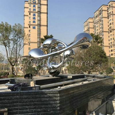 China China Mirror Polished Modern Abstract Metal Garden Sculptures Large Sculpture For Outdoor for sale