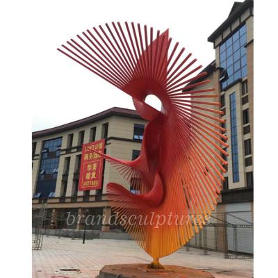 China China Contemporary Large Garden Sculpture Sculpture With Fan Shape Design for sale