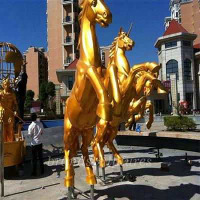 China Europe Brass Life Size Stock Horse Sculpture For Outdoor Decoration for sale