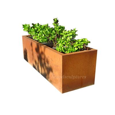 China Metal Rust Rectangle Metal Corten Public Sculpture For Outdoor Decoration for sale