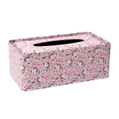 China Multifunctional Household Application Metal Tissue Box with Unicorn Design For Dining Room, Kitchen, Bedroom Dresser and Home Decoration for sale