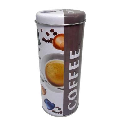 China High Quality Sustainable Round Coffee Tin Box With 3D Design for sale