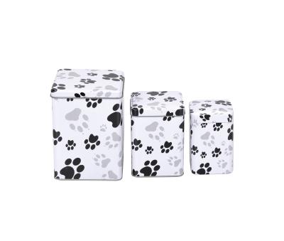 China Viable Paw Print Aluminum Metal Urn Bone Dog Cremation B066 for sale