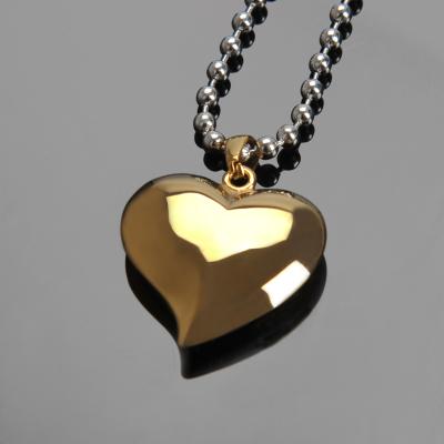 China Stainless Steel Cremation Jewelry Gold Heart Shape for sale