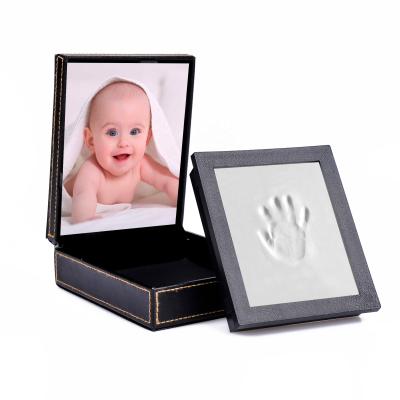 China Classic Baby Handprint Clay Kits Clay Box Baby Footprint Frame for sale