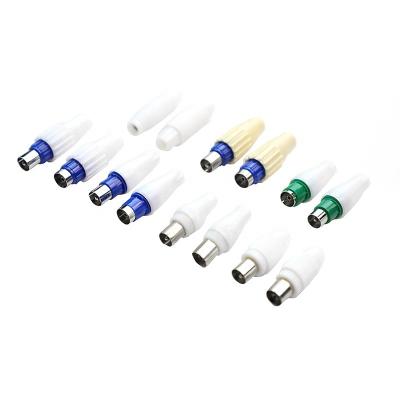 China Straight Plug 9.5mm TV Antenna Connector 9.0mm Plastic TV Jack Connector RF Plug for sale