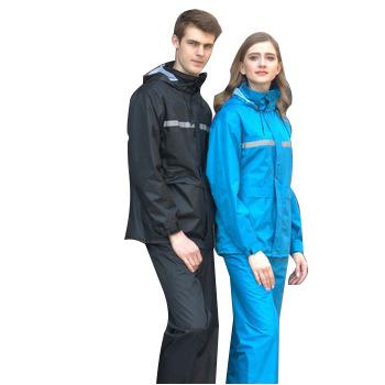 China 100% factory price wholesale raincoat raincoat suit with pants printing logo from China for sale