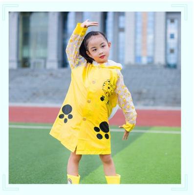 China Factory direct sale fashionable fabric disposable raincoat single long raincoat for children with best quality kids raincoat for sale