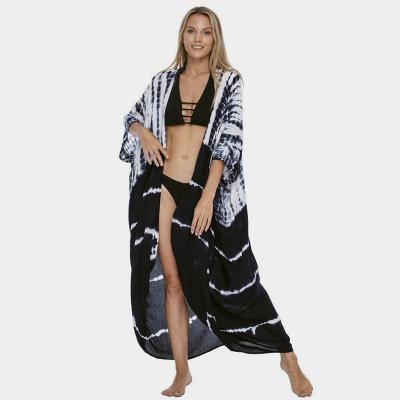 China Breathable Beach Dress Cover Up Beachwear Cotton , Women Swimwear Cover Ups Cut Out for sale