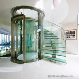 China Glass Residential Elevators / House Elevator Lift With Capacity Range 320KG-400KG for sale