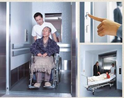 China 26F Machine Room Hospital Bed Elevator Capacity Range 1600KG for sale