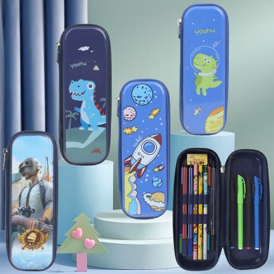 China Large-capacity stationery box, durable multi-layer children's student and cartoon, multi-layer waterproof pencil case for sale