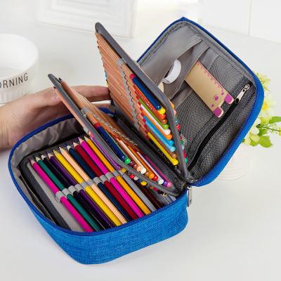 China High Capacity Hot Selling Durable Art Pencil Stationery Box Pen Bag 72 Color Waterproof From Amazon for sale