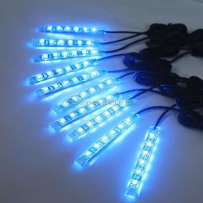 China Hot Sales 10pcs Muti Color Motorcycle Led Lights Kit With Super Bright Motorcycle Decoration With 15 Color Changing Controller RS5050-10s-6 for sale