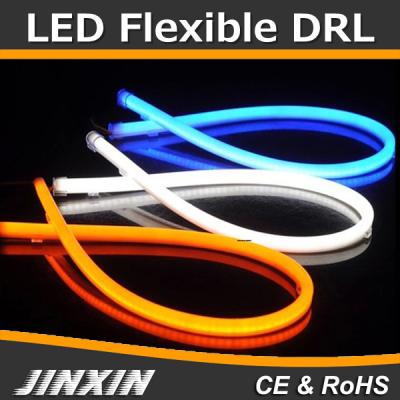 China Flexible LED360-degree Car DRL Double Color Teardrop Eye Soft Strip LED360-degree Item Lamp Light for sale