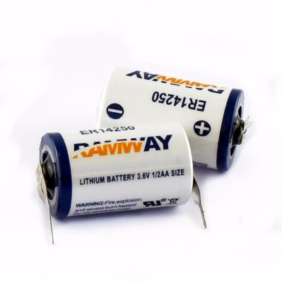 China Support 1.2AH 3.6v 1/2aa ER14250 etc battery xeno battery epirb battery of memory for sale