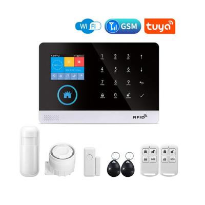 China PG103 Alarm System For Security 433MHz WiFi GSM Home Alarm Burglar Tuya Room Wireless Smart APP Control 103 for sale