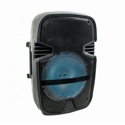 China No 8 inch outdoor portable with light blue LED tooth speaker cart for party ktv for sale