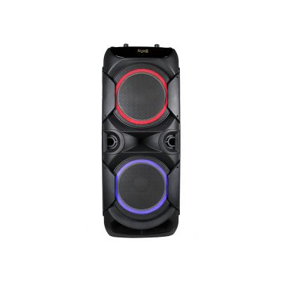 China 12 Inch Dual Battery Operated Speaker Party DJ Cart Speaker With USB LED Light for sale