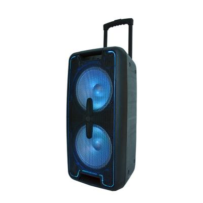 China Pro Stage Loudspeaker Waterproof Party Speaker Home Karaoke Speakers Dual 10 Inch Wooden Active Bass Speaker DJ for sale