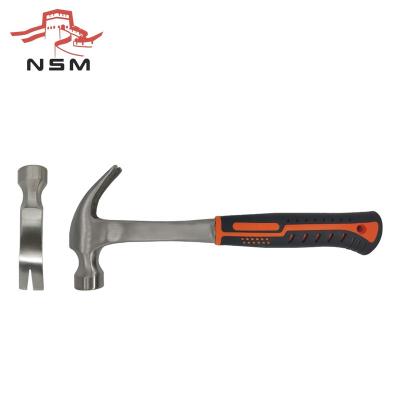 China NSMTools OEM Fine Nail Hammer Polishing One Piece Steel Handle Straight Curved Nail Claw Hammer With Magnet for sale