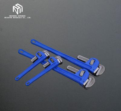 China Carbon Steel Trade Assurance Adjustable Rubber Handle Pipe Wrench Size for sale