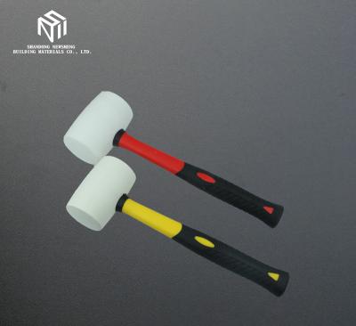 China Rubber Hammer Used For Flooring Rubber Steel Pipe Grip White Head Rubber Hammer Mallet Size for sale