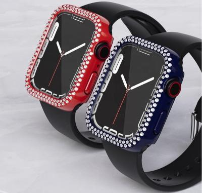 China T500 Bling Case Diamond Watch Screen Protector Waterproof Shockproof Dustproof Hot Cover For Apple Watch Band 45mm 41mm 42mm For iWatch 7 Series 6 5 4 3 2 1 for sale