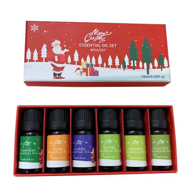 China Skin Revitalizer RONIKI Top Mix 6 Bulk Christmas Surprise Essential Oil Gift Box Set For Aroma Diffuser&Skin Care Body Oil for sale