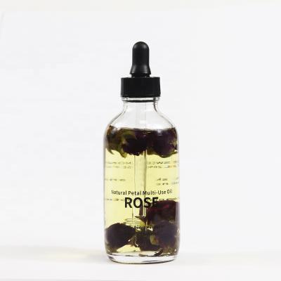 China Organic Face haircare Rose oil Massage Oil Dried Flowers top sales of Revitalizer skin RONIKI for sale