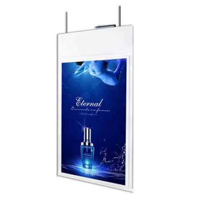 China Size Quality Window Shop Ceiling Mount Indoor High Brightness Double Sided Screen for sale