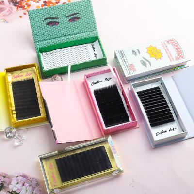 China Factory Wholesale Easy Fanning High Quality Thick Eyelash Extension Trays Eyelash Extension Eyelash Extension for sale