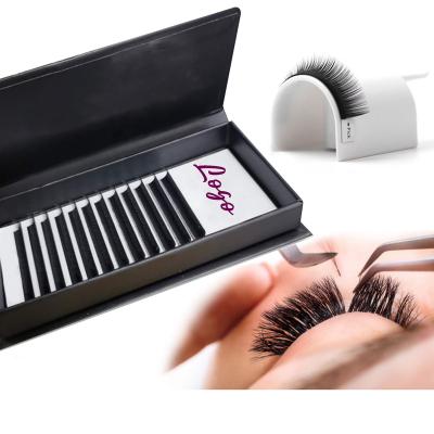 China Thick High Quality Easy Fan Lashes C Loop D Loop Easy Fanning Eyelash Extensions for sale